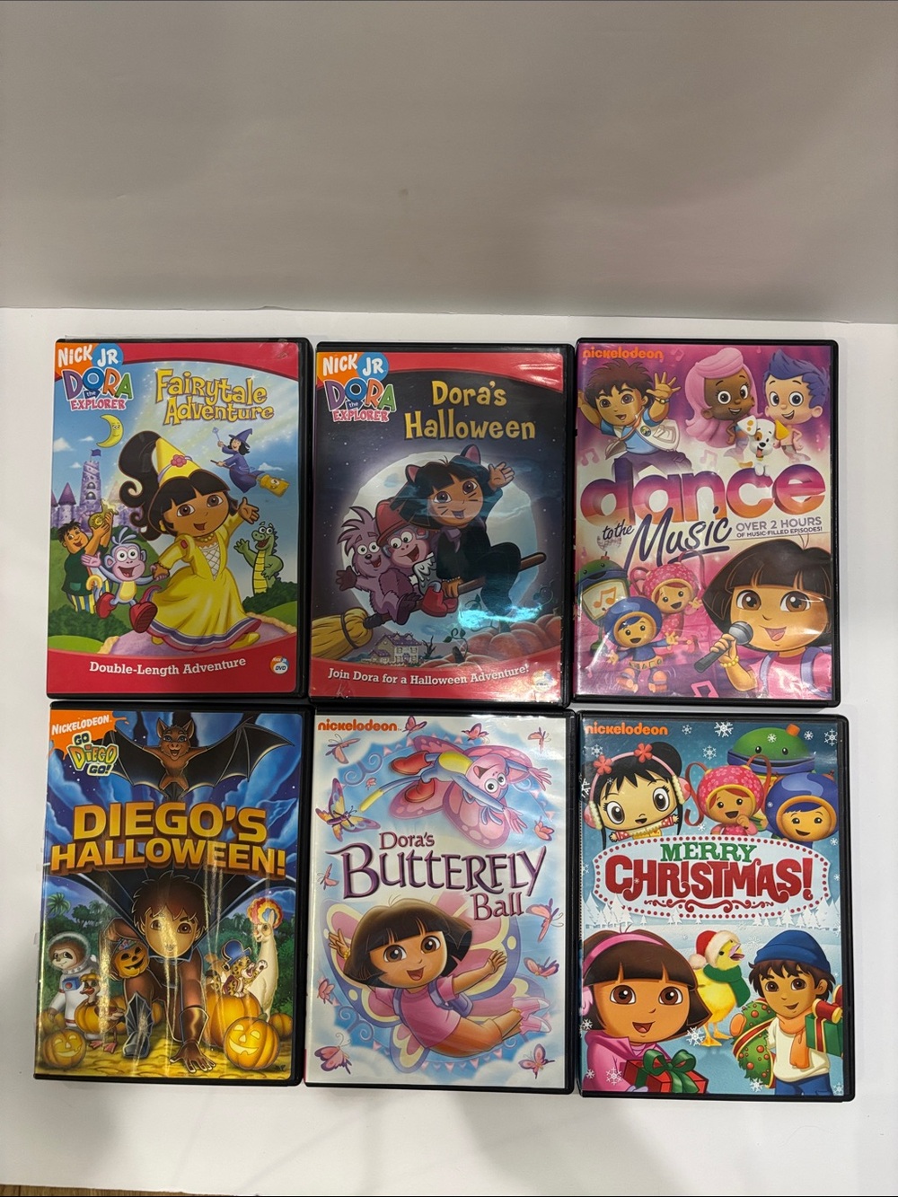 ✨Nickelodeon And Dora & Diego DVD Bundle variety 6 Pc Halloween Christmas Kids💜